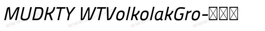 MUDKTY WTVolkolakGro字体转换